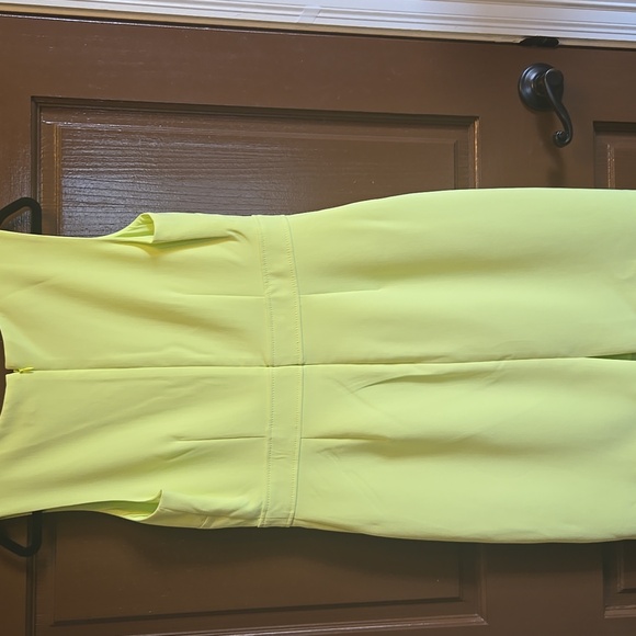 Ann Taylor-Hot green fitted stretchy sleeveless square neck dress Sz 10 P - Picture 5 of 9